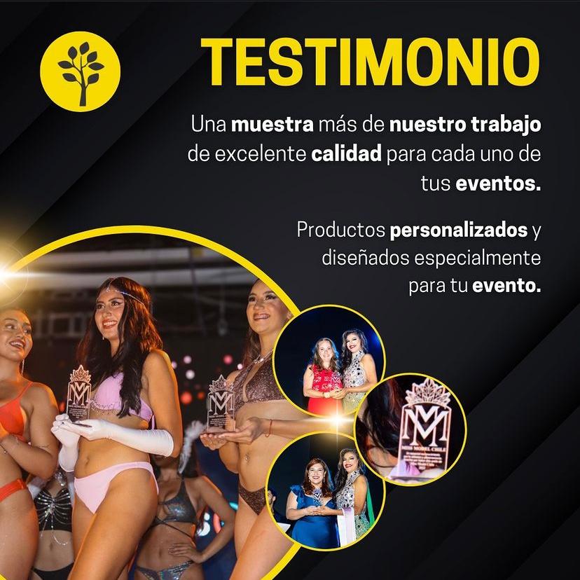 Trofeo Acrílico - Concurso de Belleza